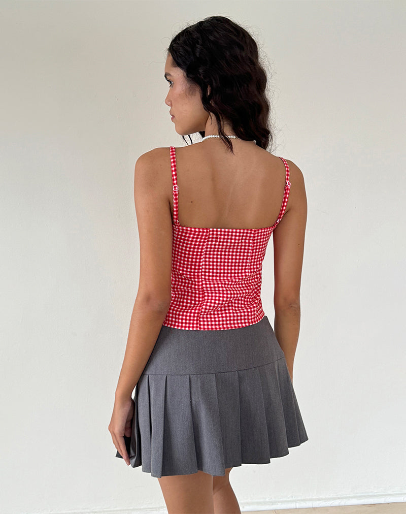 Afbeelding van Leif Cami Top in Rood Gingham