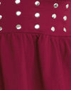 Jersey Bourgondië met studs