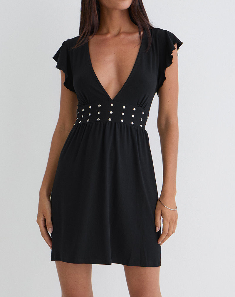 Afbeelding van Leisoa Mini Dress in Zwart