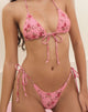 Afbeelding van Lentra Bikinibroekje in Pink Floral Bloom met Picotrandje