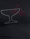 Zwart met Cocktailglas Hotfix