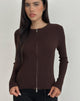 Afbeelding van Liano Rits Vest in ribtricot Bruin