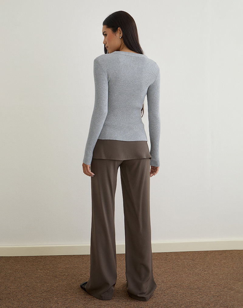 Afbeelding van Liano Rits Vest in ribtricot Grijs