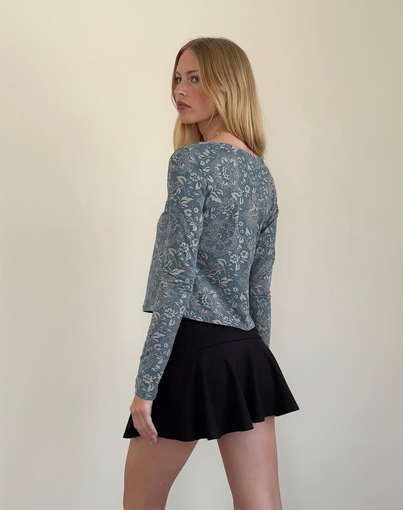 Afbeelding van Libby Cardi in Blauw Sierprint Lycra