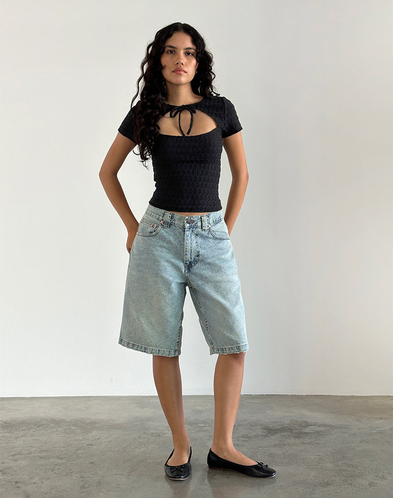 Afbeelding van Lindsay Top in Textured Black