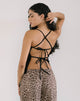 Afbeelding van Lintang Tie Back Top in Linnen Zwart