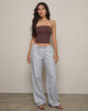 Afbeelding van Lirura Broek in Mini Gingham Blauw en Grijs