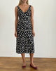 Afbeelding van Lisheva Midi jurk in Grunge Daisy zwart