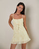 Afbeelding van Liuka Mini Dress in Smudge Floral Sand