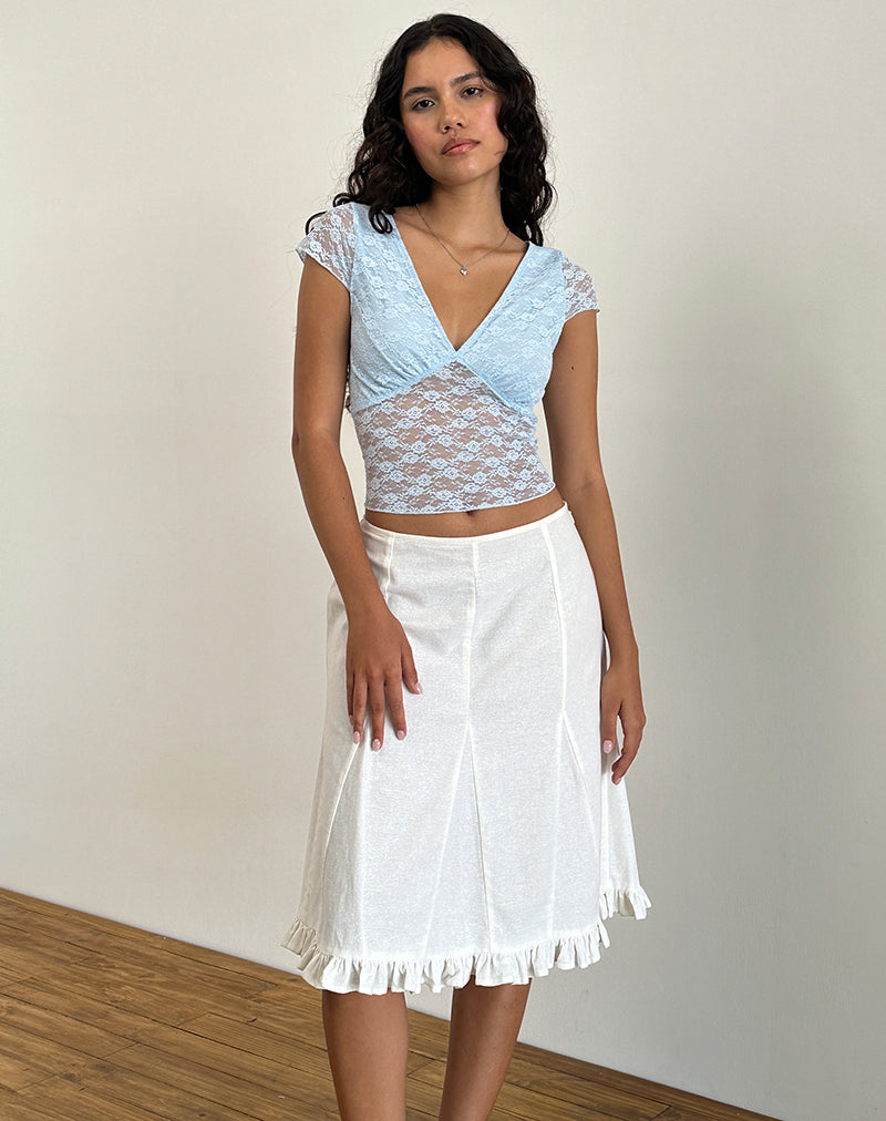 Afbeelding van Livra Top in Klaver Kant Blauw
