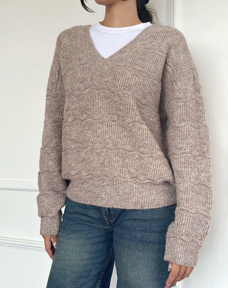Afbeelding van Loka Oversized Trui in Amandel