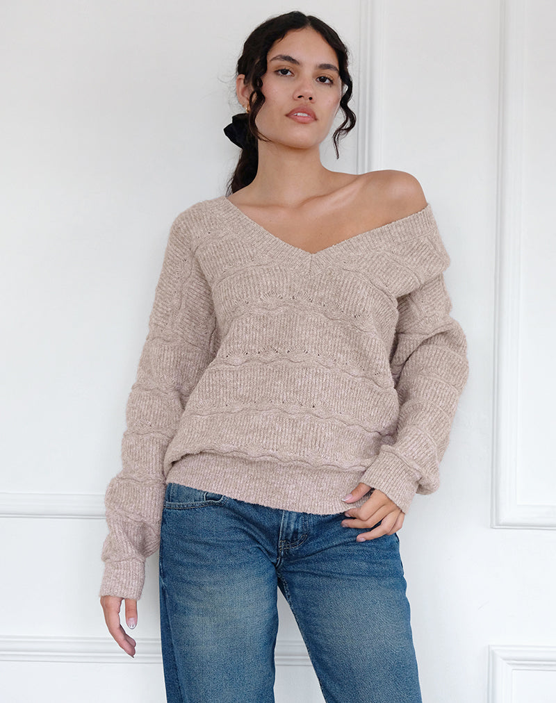Afbeelding van Loka Oversized Trui in Amandel