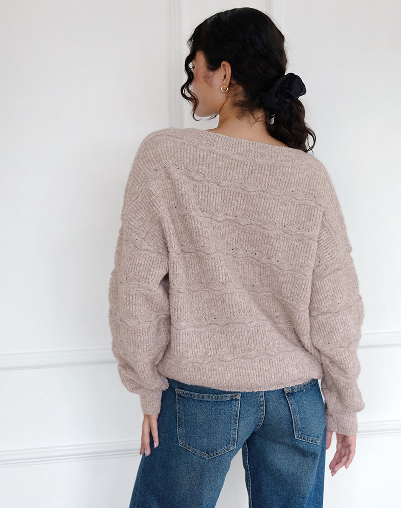 Afbeelding van Loka Oversized Trui in Amandel