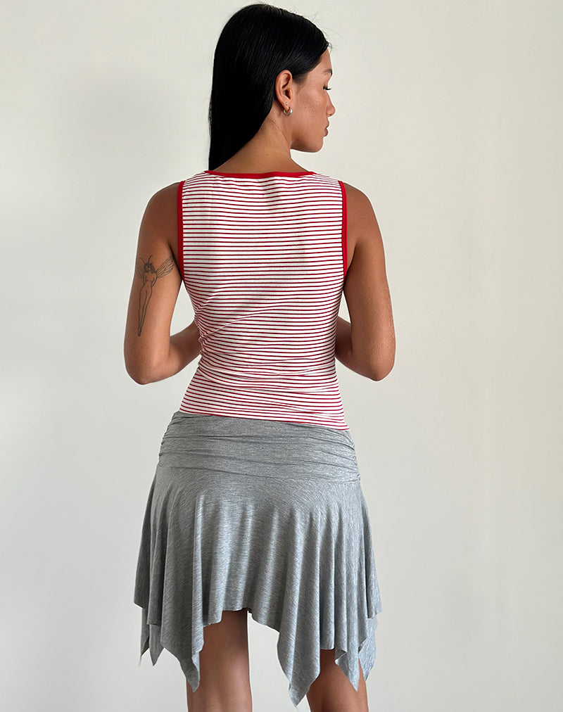 Afbeelding van Lorde Tank Top in Rood en Wit Streep