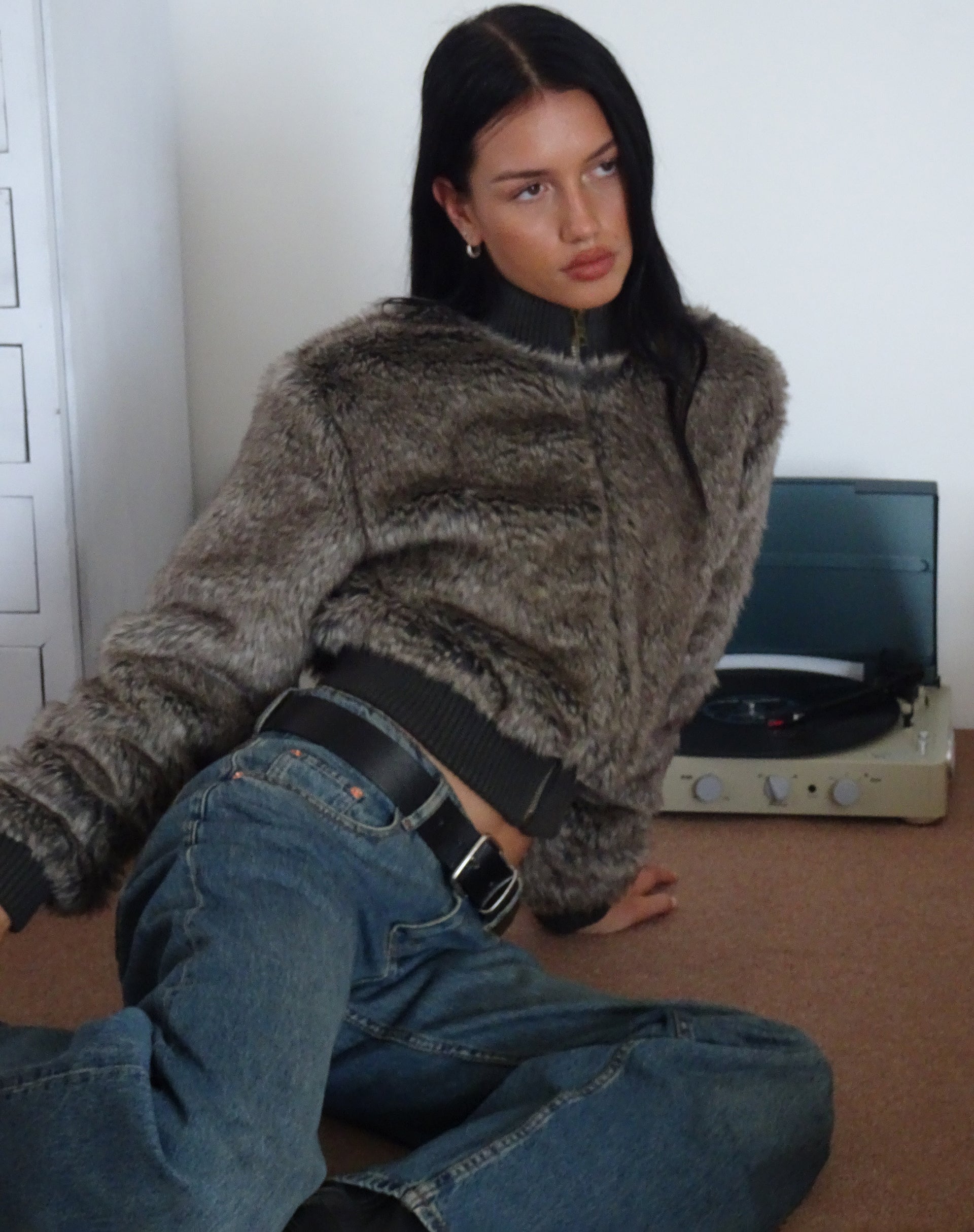 Afbeelding van Lovina Jacket in bruin imitatiebont