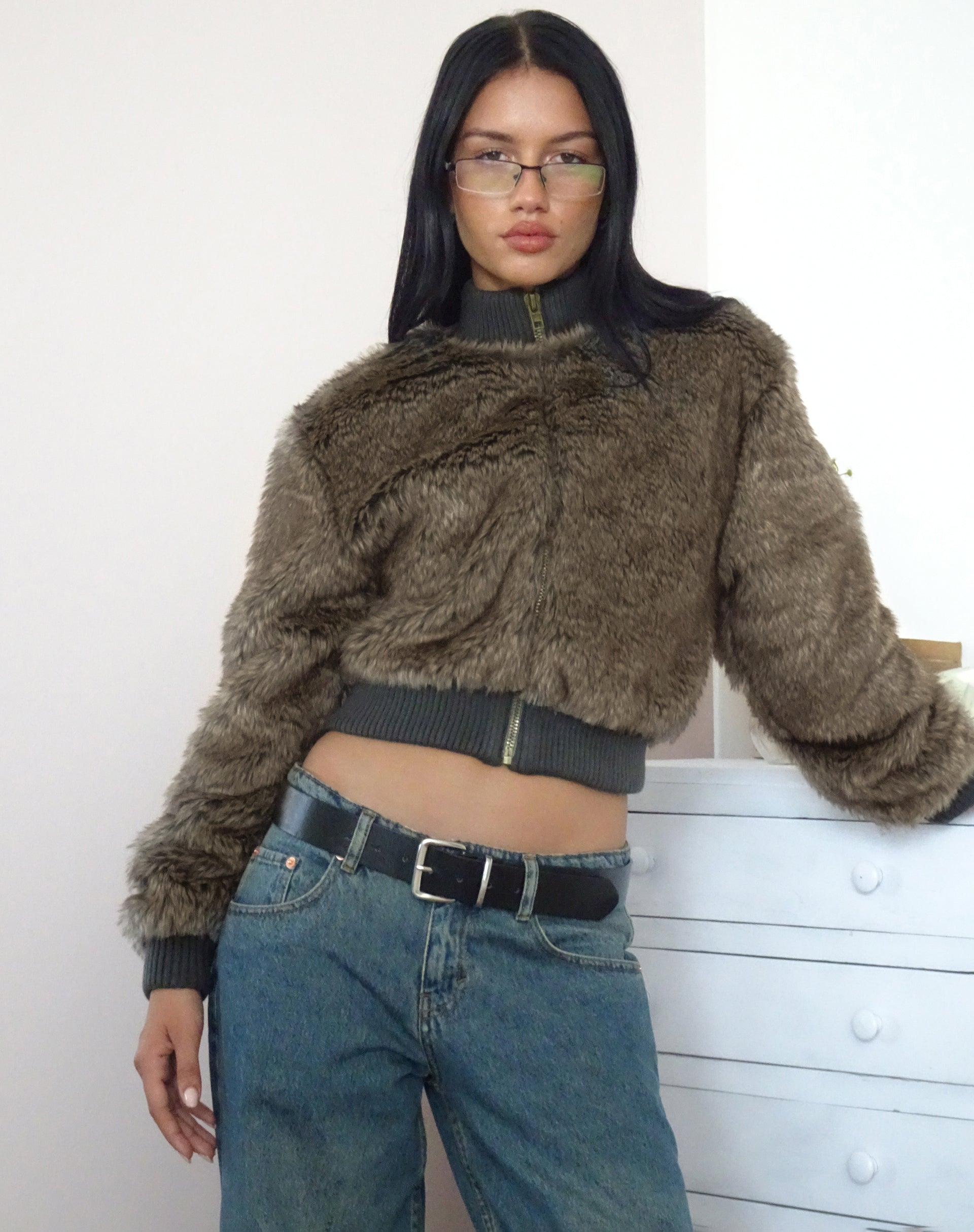 Afbeelding van Lovina Jacket in bruin imitatiebont