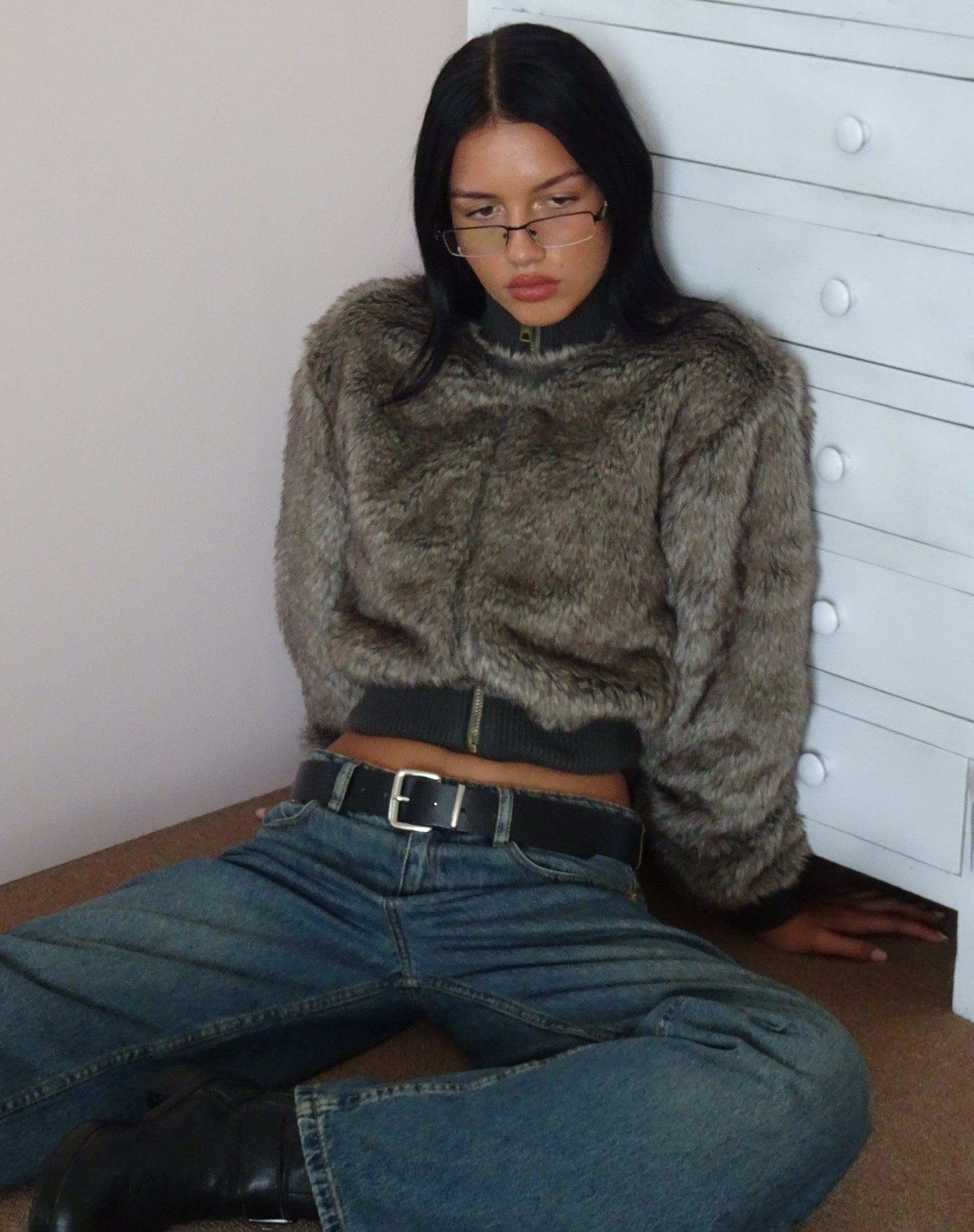Afbeelding van Lovina Jacket in bruin imitatiebont