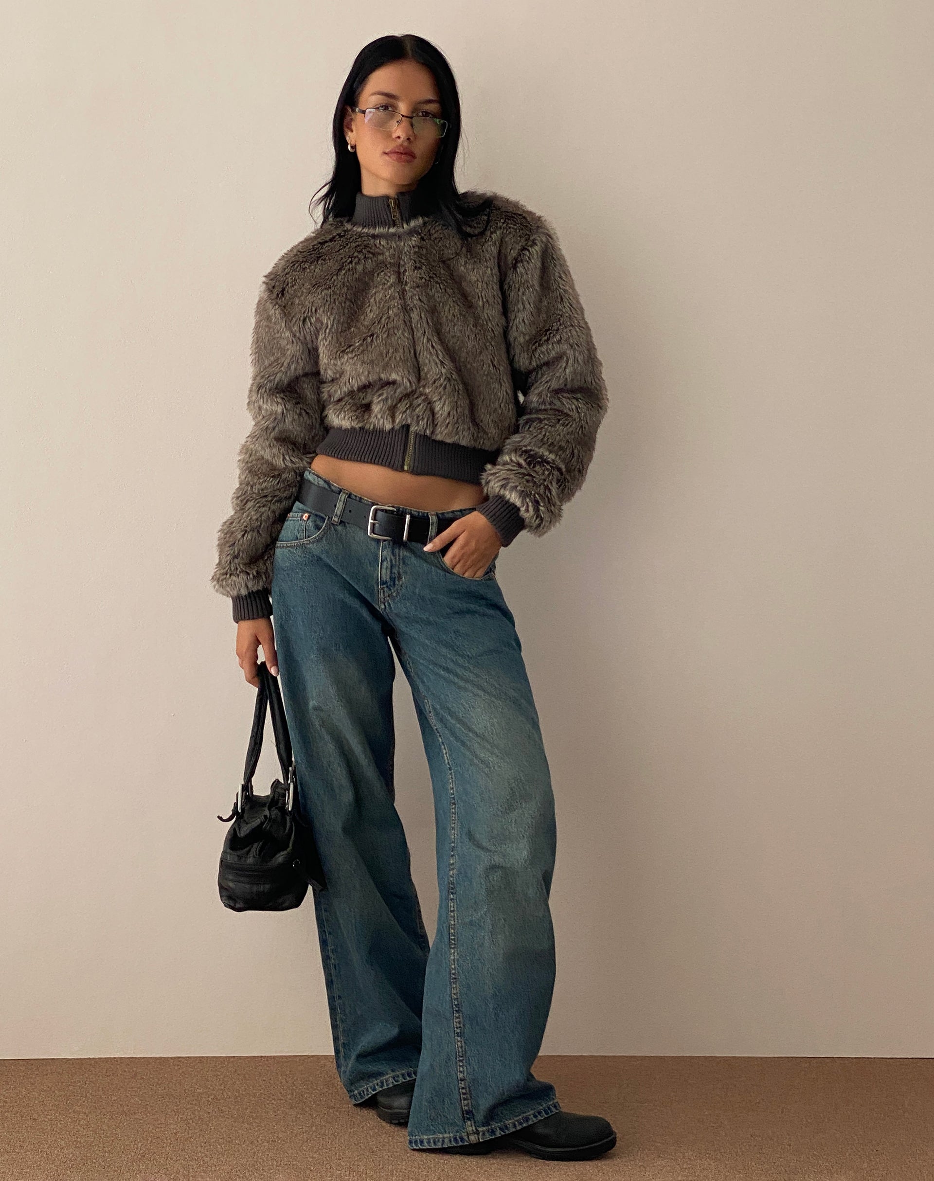 Afbeelding van Lovina Jacket in bruin imitatiebont