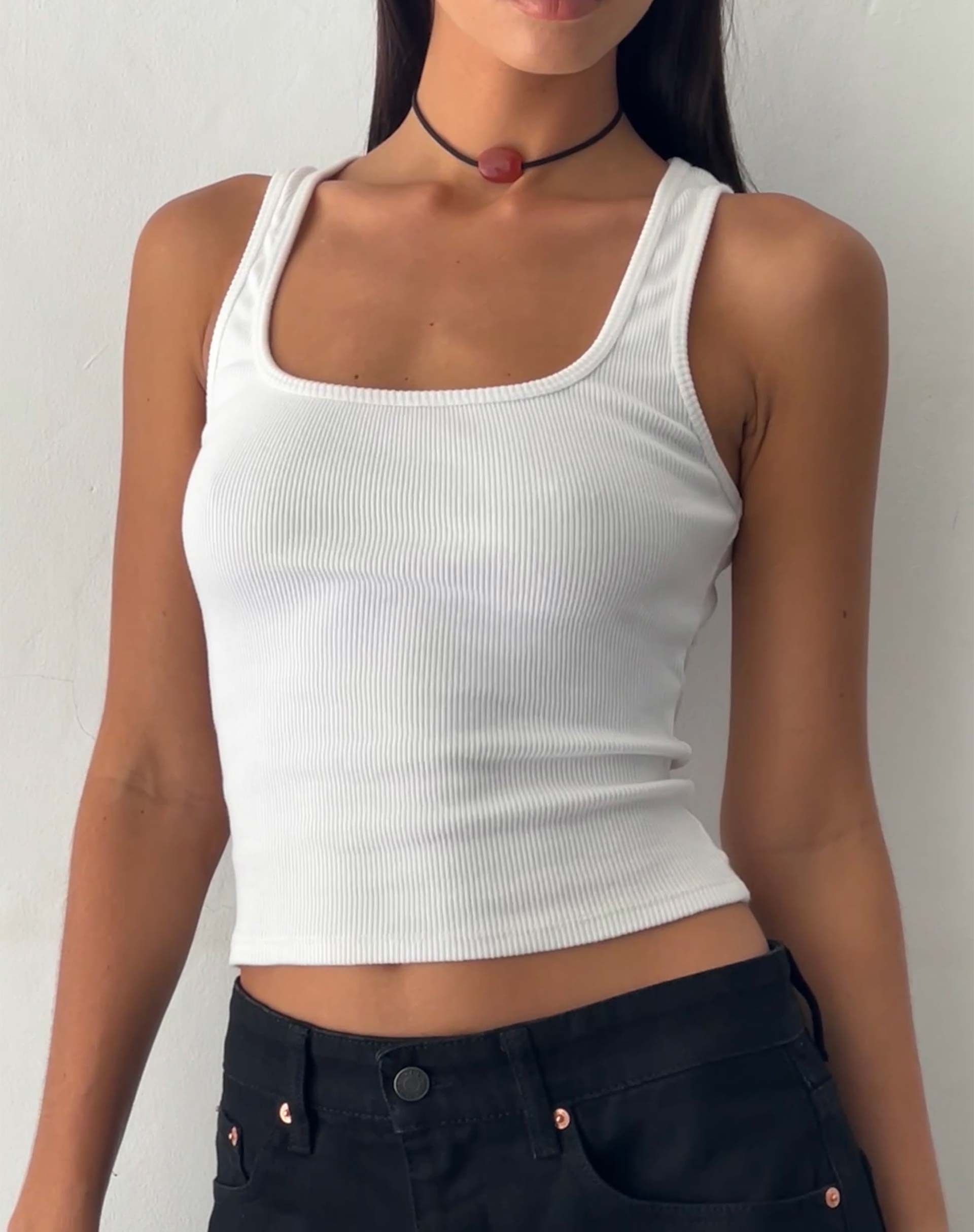 Afbeelding van Roxe Vest Top in Wit