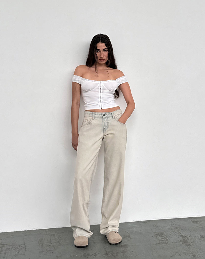 Afbeelding van Low Rise Parallel Jeans In Arctic Blue