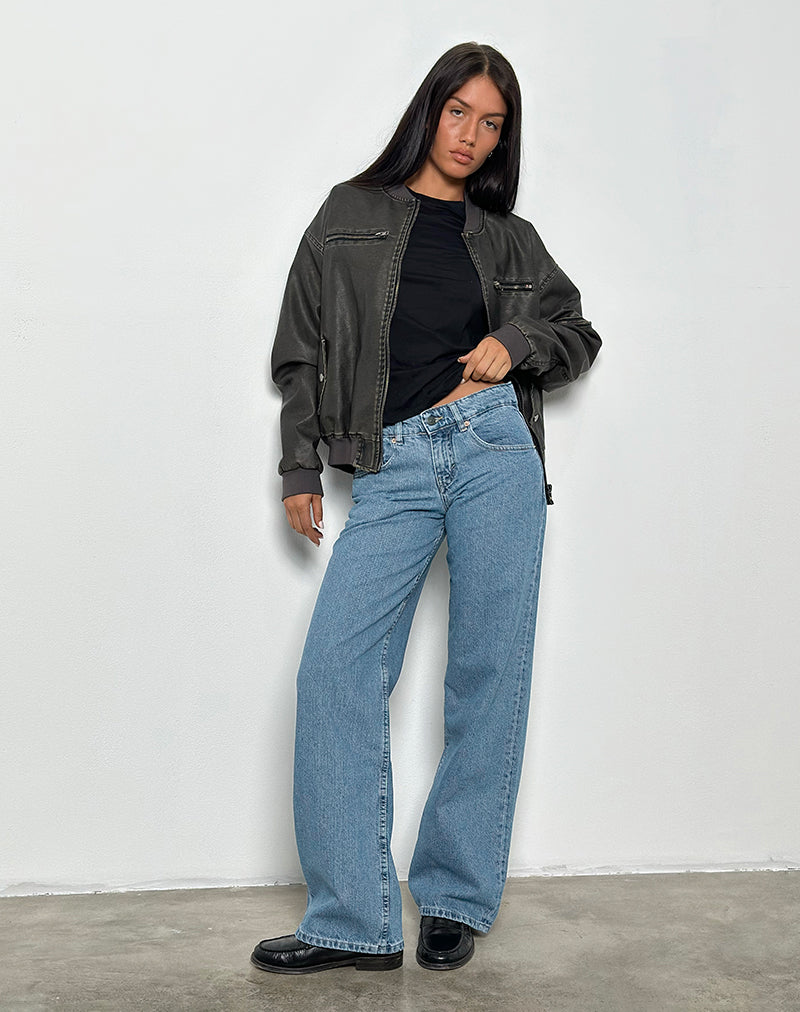 Afbeelding van Low Rise Parallel Jeans in Blue Stone