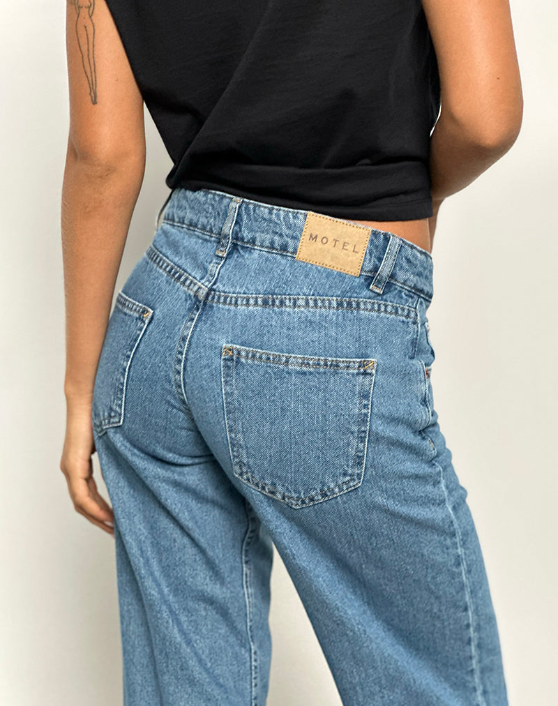 Afbeelding van Low Rise Parallel Jeans in Blue Stone