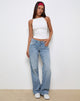Afbeelding van Low Rise Parallel Jeans In Helder Blauw Gebruikt