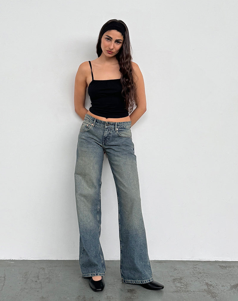 Afbeelding van Low Rise Parallel Jeans in Extreem Blauwgroen