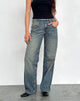 Afbeelding van Low Rise Parallel Jeans in Extreem Blauwgroen