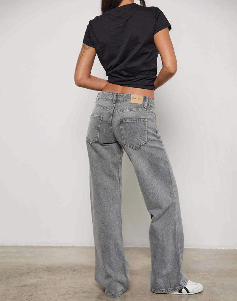 Afbeelding van Low Rise Parallel Jeans in Grey Wash