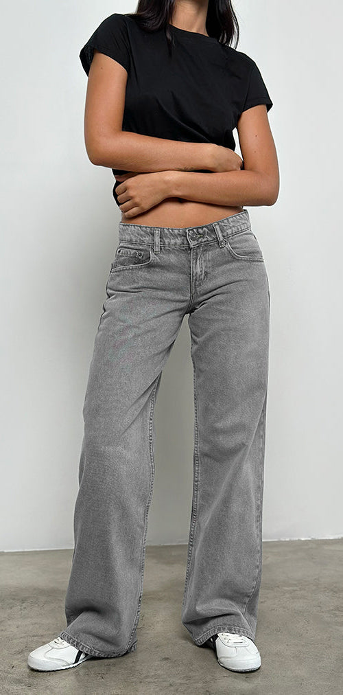 Afbeelding van Low Rise Parallel Jeans in Grey Wash