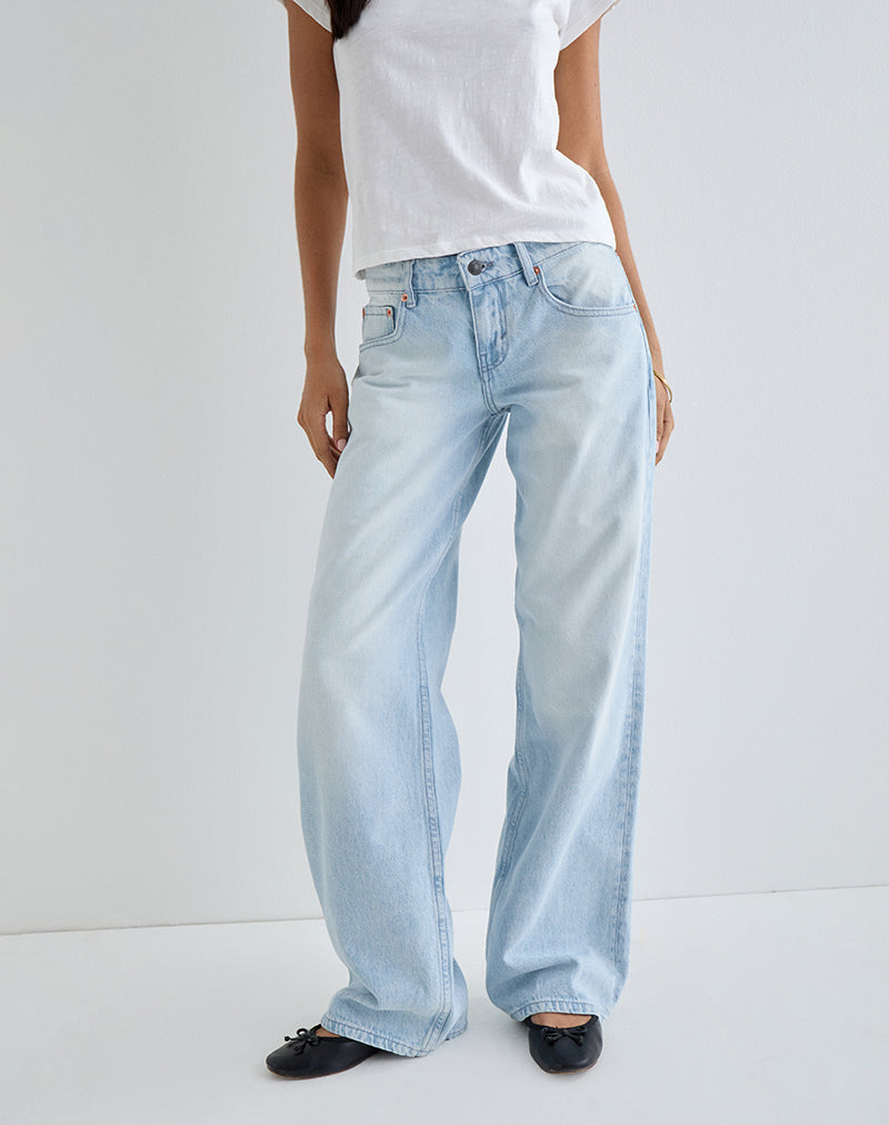Afbeelding van Low Rise Parallel Jeans in Icy Blue