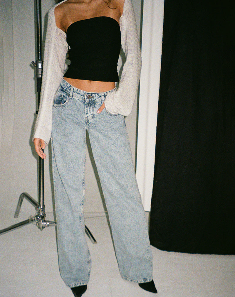 Afbeelding van Low Rise Parallel Jeans in 80s Light Blue Wash