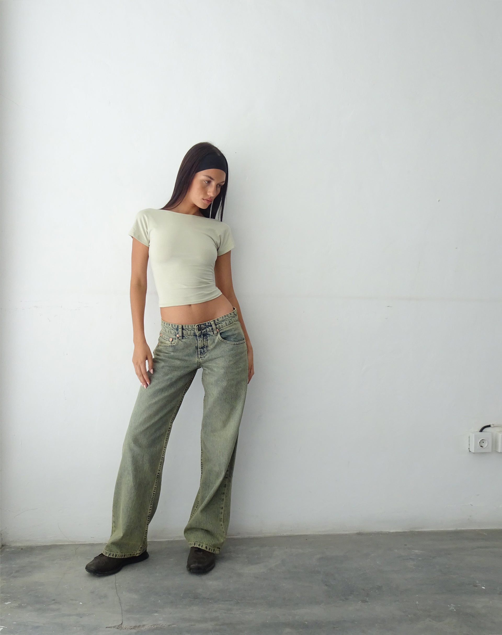Afbeelding van Low Rise Parallel Jeans in Sandy Blue Acid