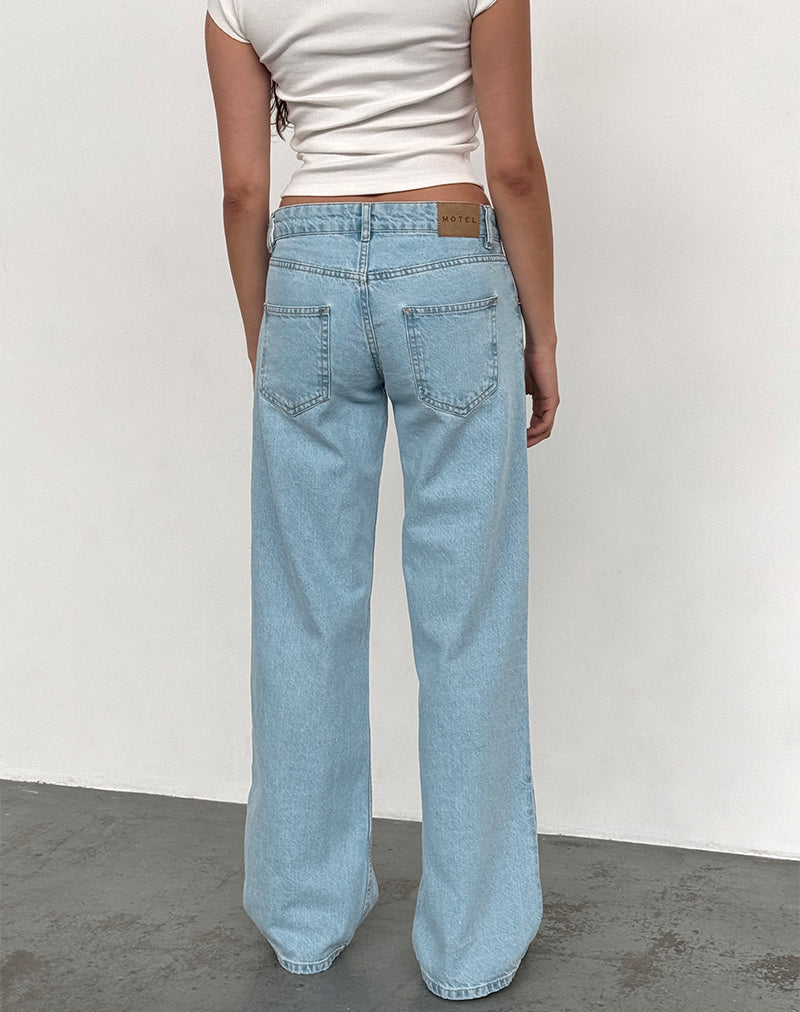 Afbeelding van Low Rise Parallel Jeans in Light Wash Blue
