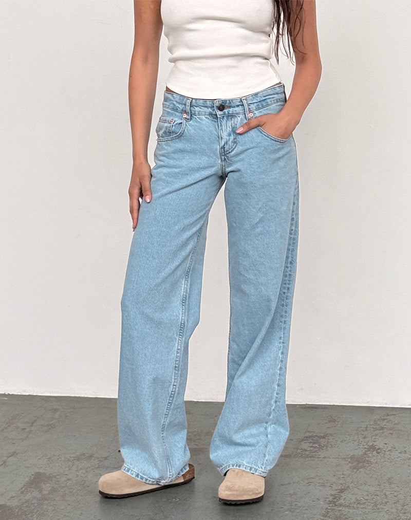 Afbeelding van Low Rise Parallel Jeans in Light Wash Blue