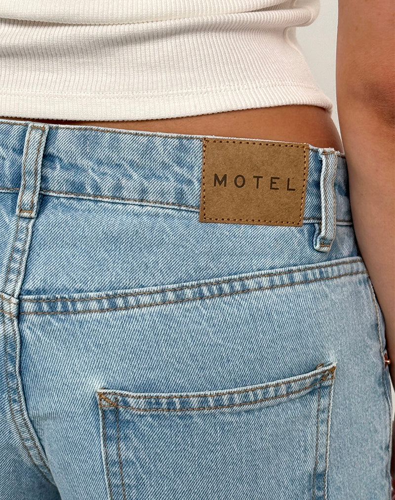 Afbeelding van Low Rise Parallel Jeans in Light Wash Blue