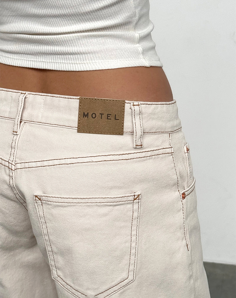 Afbeelding van Low Rise Parallel Jeans in Off White