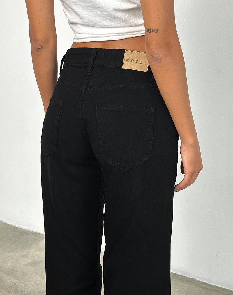 Afbeelding van Low Rise Parallel Jeans in Rinse Zwart