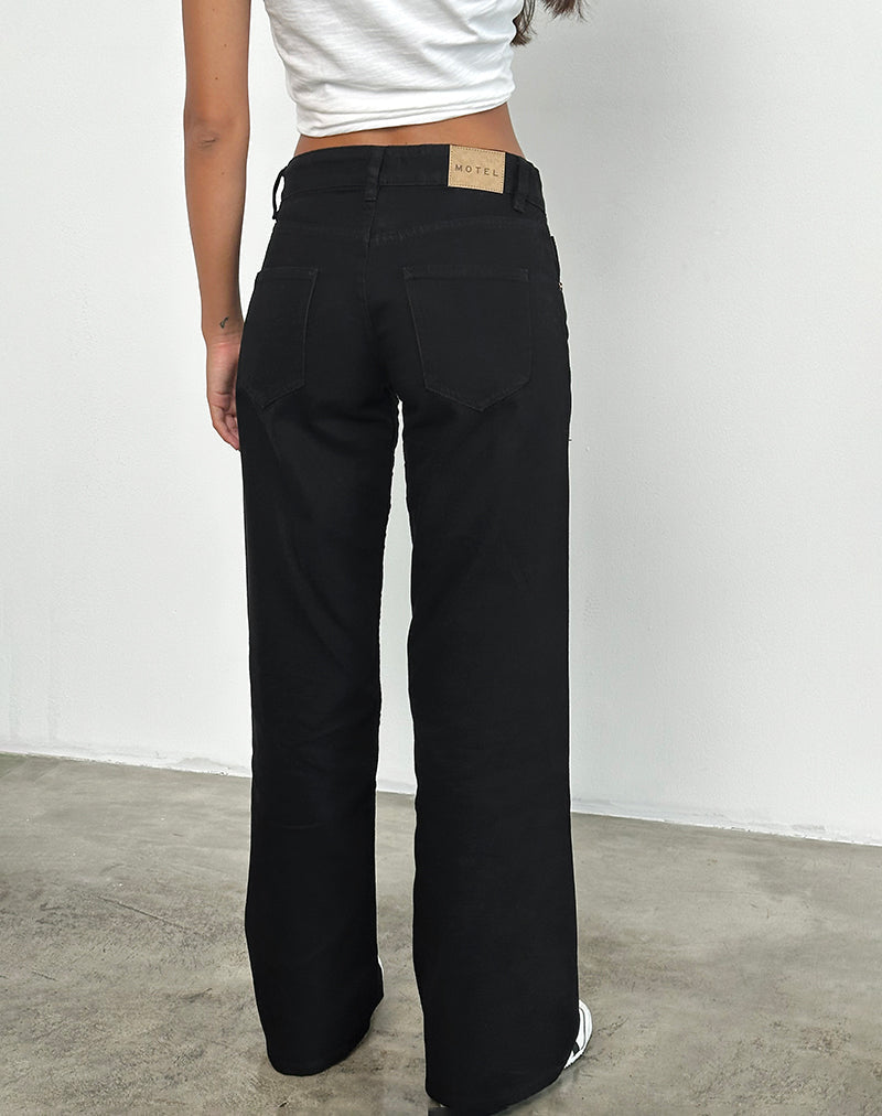 Afbeelding van Low Rise Parallel Jeans in Rinse Zwart