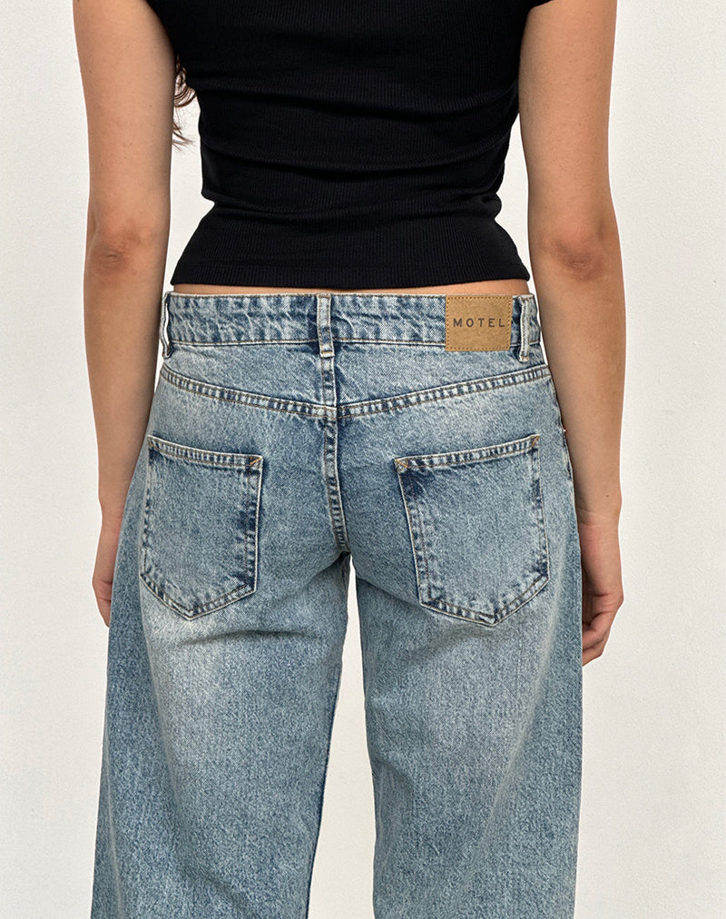Afbeelding van Low Rise Parallel Jeans in Vintage Blue Wash