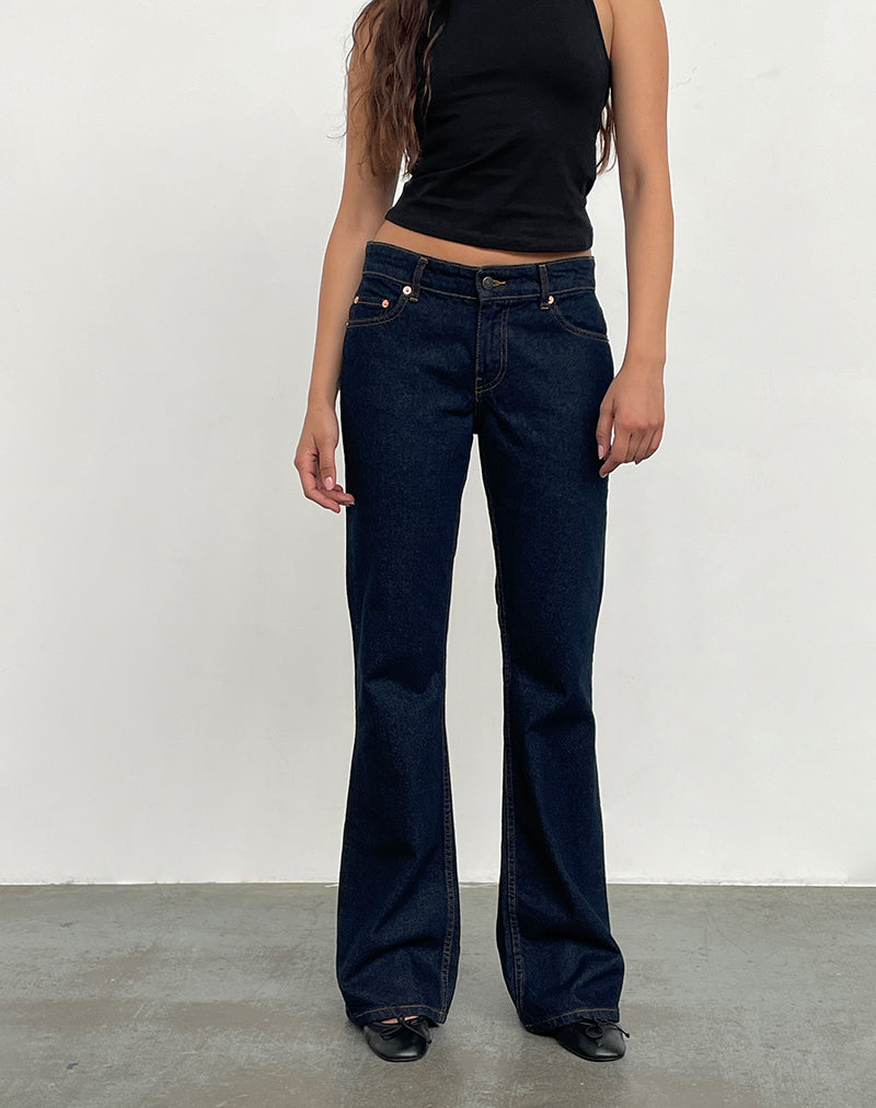 Afbeelding van Rigid Low Rise Flare Jeans In Indigo