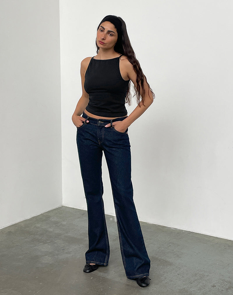 Afbeelding van Rigid Low Rise Flare Jeans In Indigo