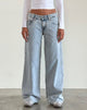 Afbeelding van Low Rise Roomy Jeans in 80's Light Wash Blue