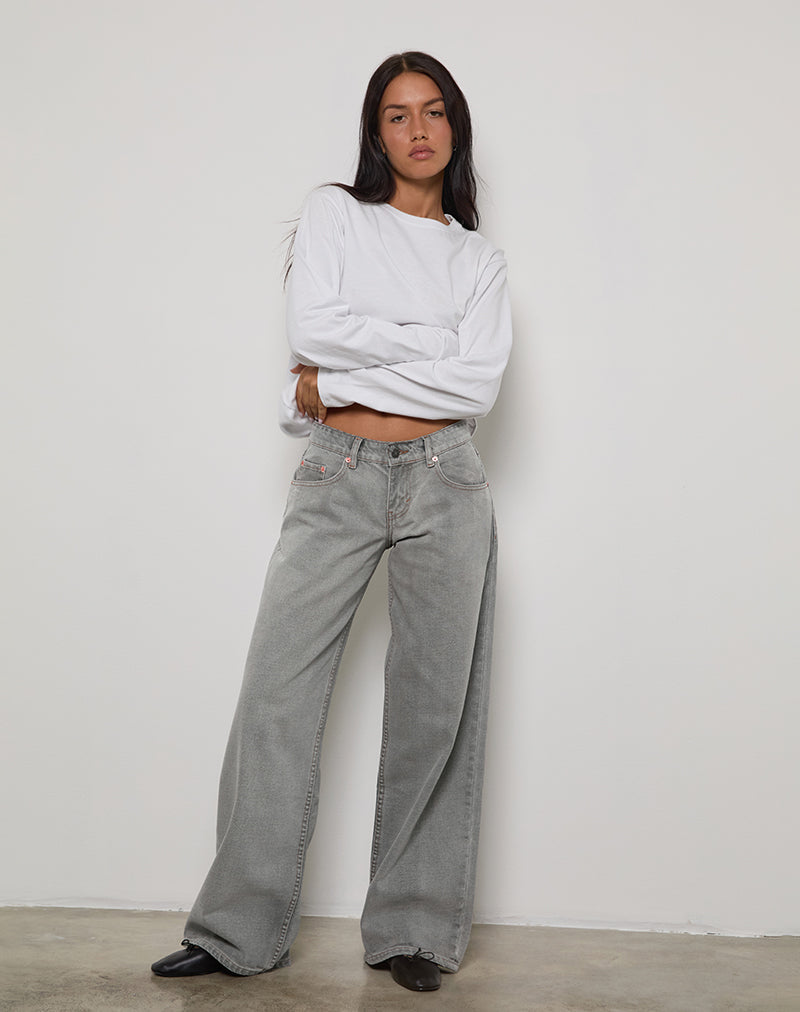 Afbeelding van Low Rise Roomy Jeans in Bleach Grey