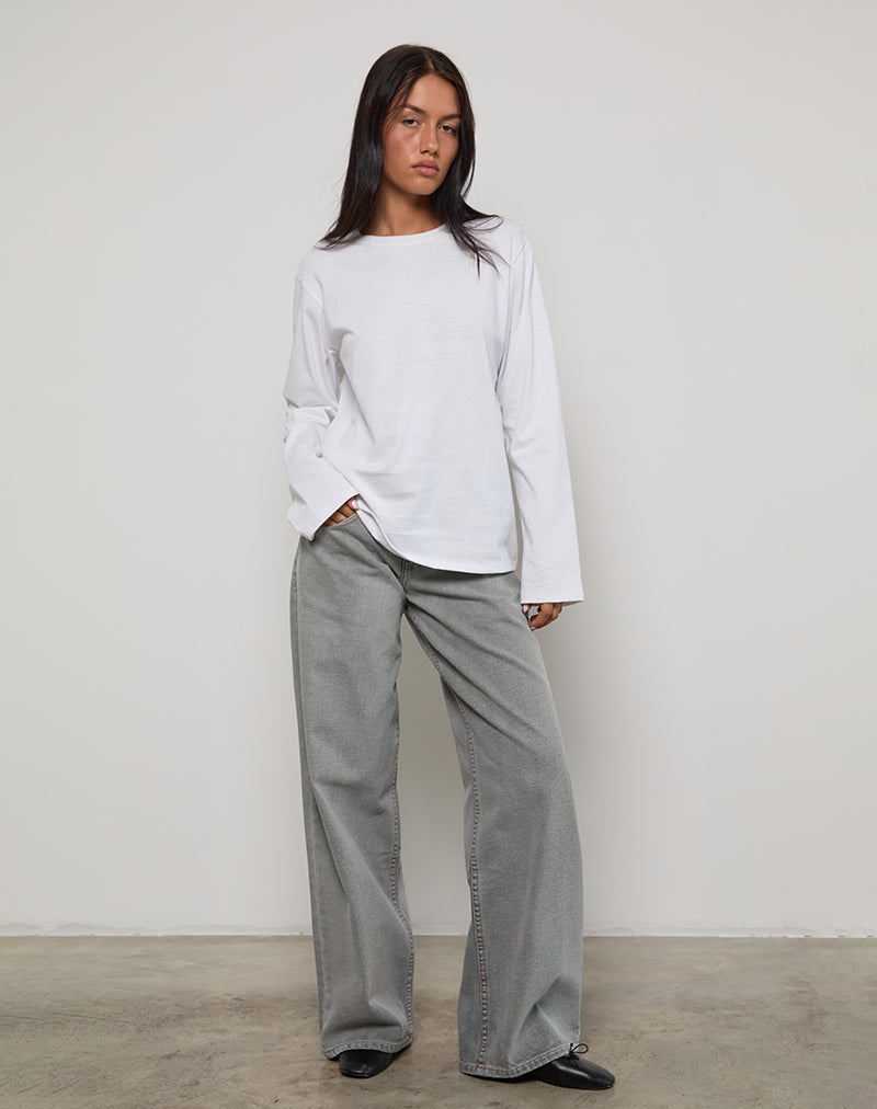 Afbeelding van Low Rise Roomy Jeans in Bleach Grey