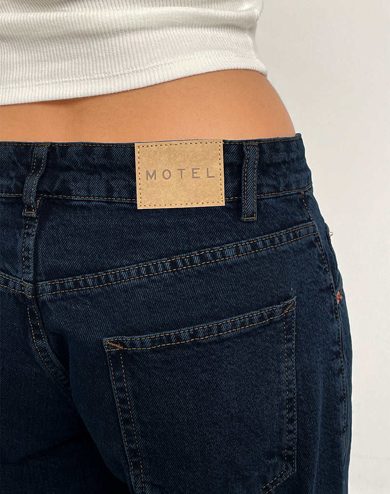 Afbeelding van Low Rise Roomy Jeans in Blauwe Inkt