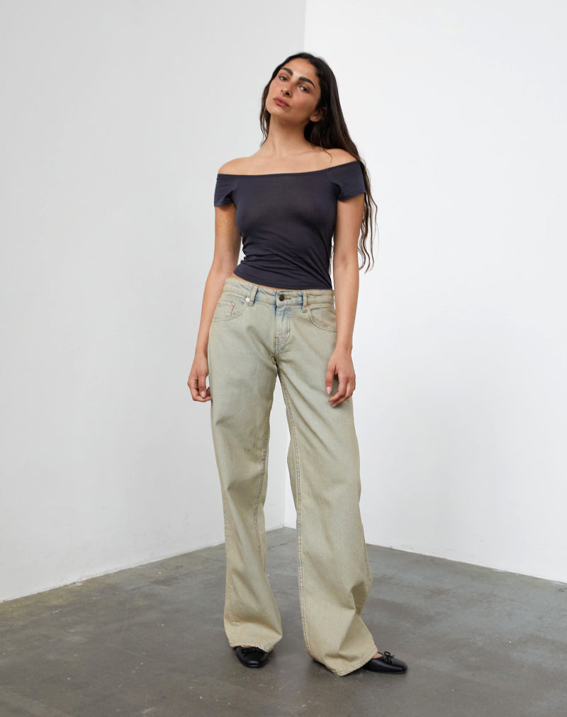 Afbeelding van Low Rise Roomy Jeans in Desert Sand Wash