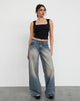 Afbeelding van Roomy Extra Wide Low Rise Jeans in Dirty Blue