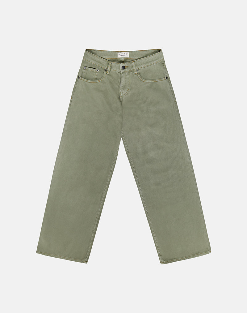 Afbeelding van Low Rise Roomy Jeans in Fern Green